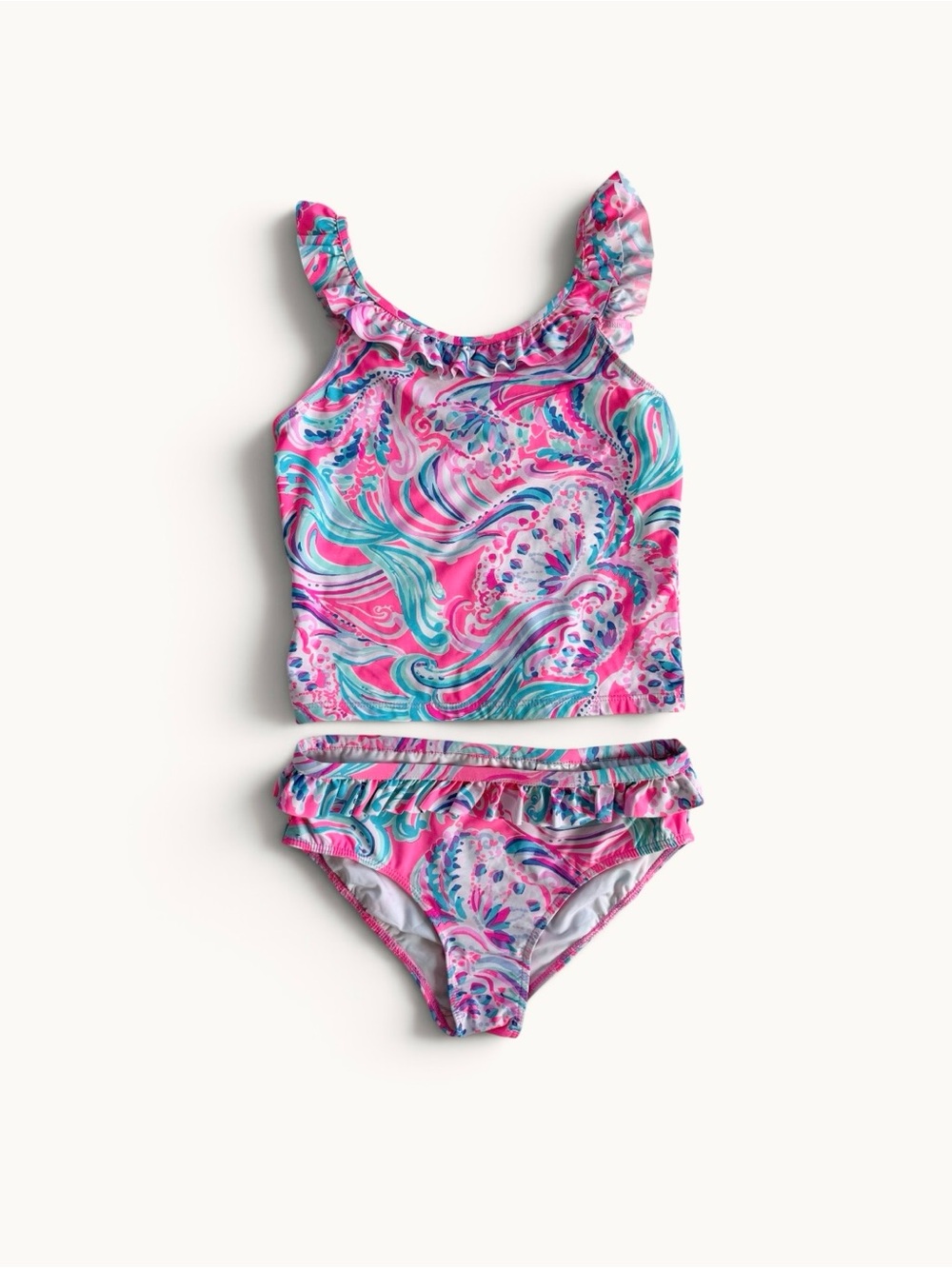 Lilly Pulitzer Girls 2-Piece Kinsey Tankini Swim Set, 12